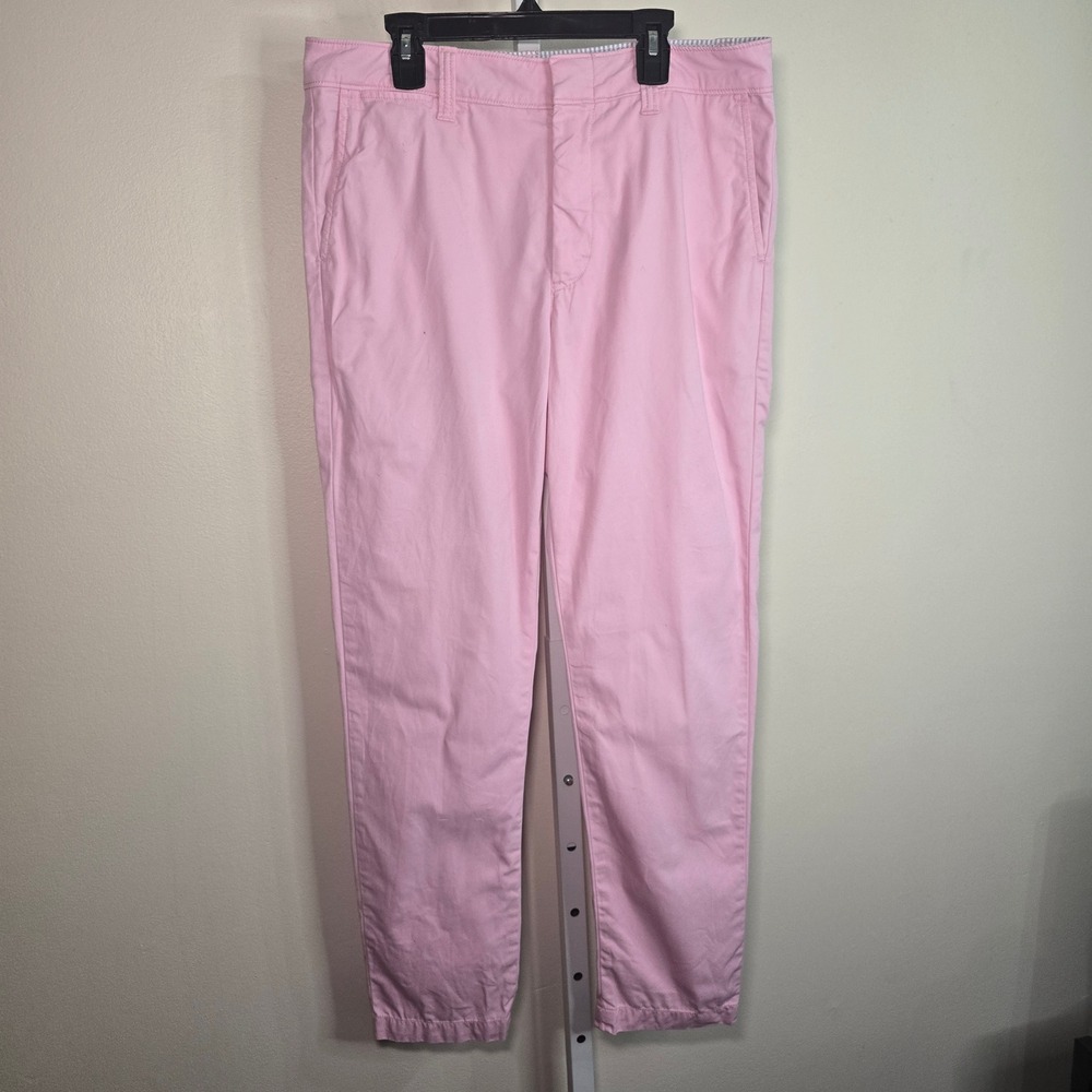 Polo Ralph Lauren Womens Pink Chino Pants Size 8 Embroidered Pony Twill Trousers